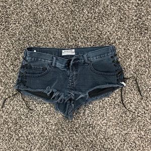 One Teaspoon Black Jean Shorts